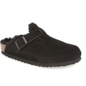 Birkenstock black boston shearling lined 38/7-7.5